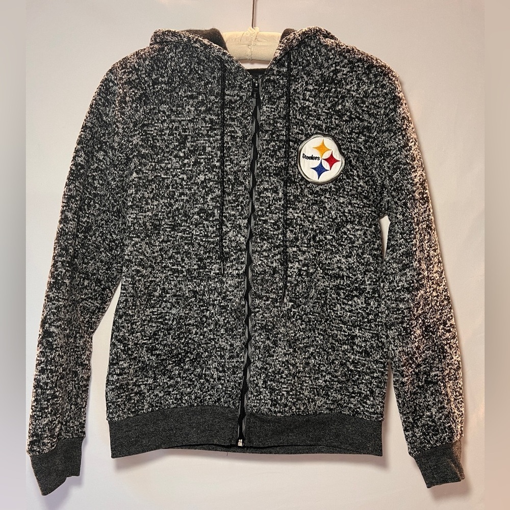 Pittsburgh Steelers Zip Hoodie - Bkack/grey - Size Small